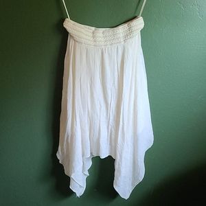 Boho a-symetrcal skirt with embellished waistband